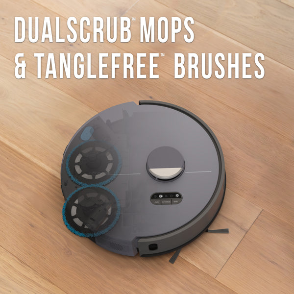 Dustin Plus/Combo Auto-Empty Robot Vacuum and Mop, 8000 Pa, Charcoal Odor Filtration, 100-Day Dock