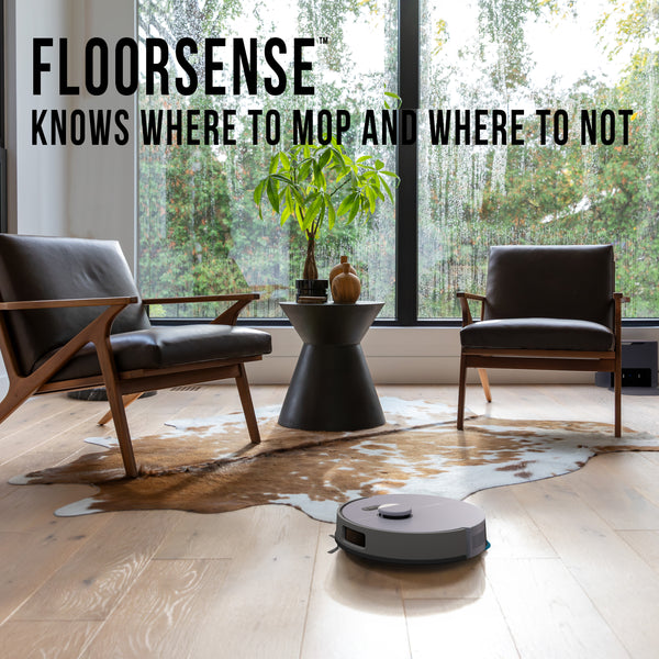 Dustin Plus/Combo Auto-Empty Robot Vacuum and Mop, 8000 Pa, Charcoal Odor Filtration, 100-Day Dock