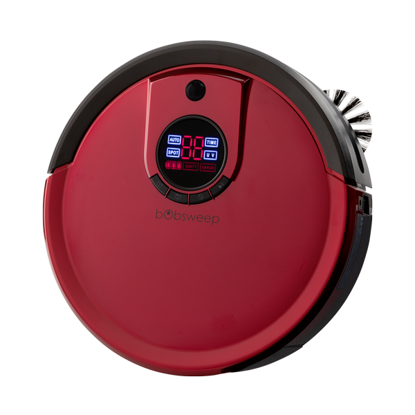Bob Standard Robotic Vacuum Cleaner and Mop in rouge angled view